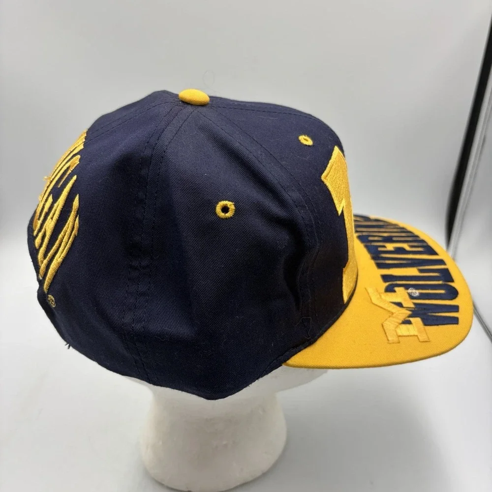Michigan Wolverines Hat Cap Vtg Early 90s Original NCAA  NOS Rare HTF Headmaster